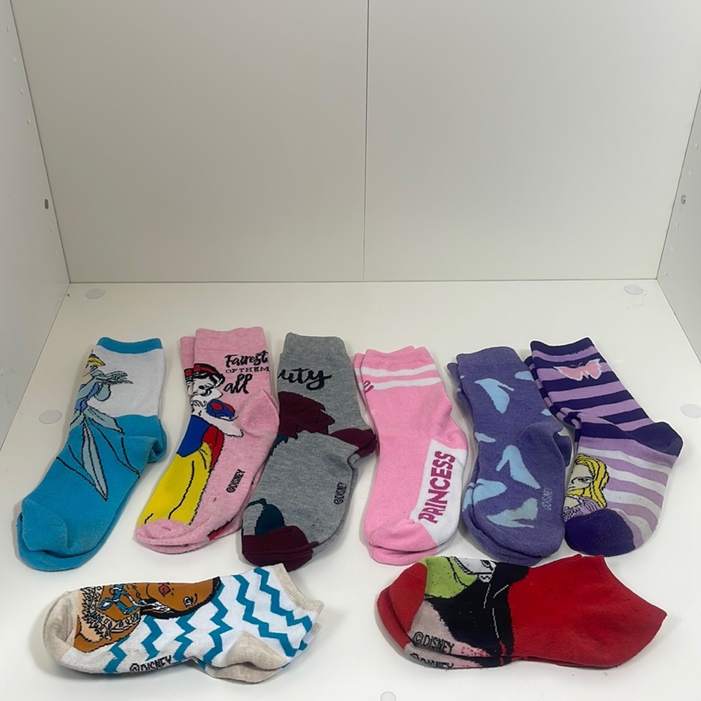 8 Pairs Disney Princess Socks